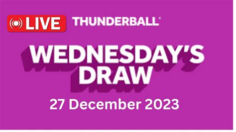 thunderball results for tonight youtube wednesday|Thunderball draw details .